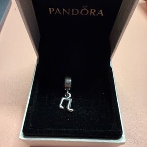 Pandora Dangling Silver Musical Note Charm